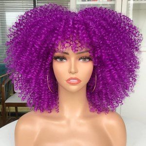 Ladies women curly afro  wig 14 inches